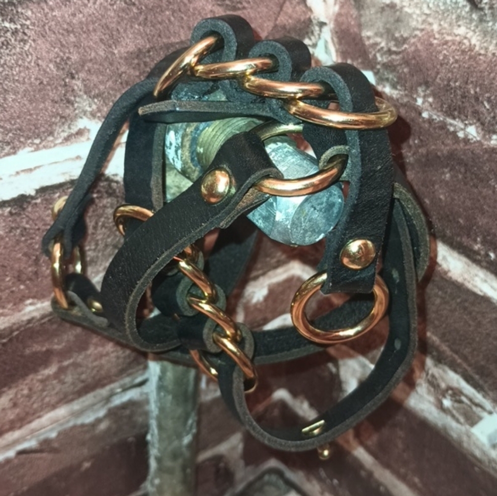 Tarnish Leather & Metal Belt